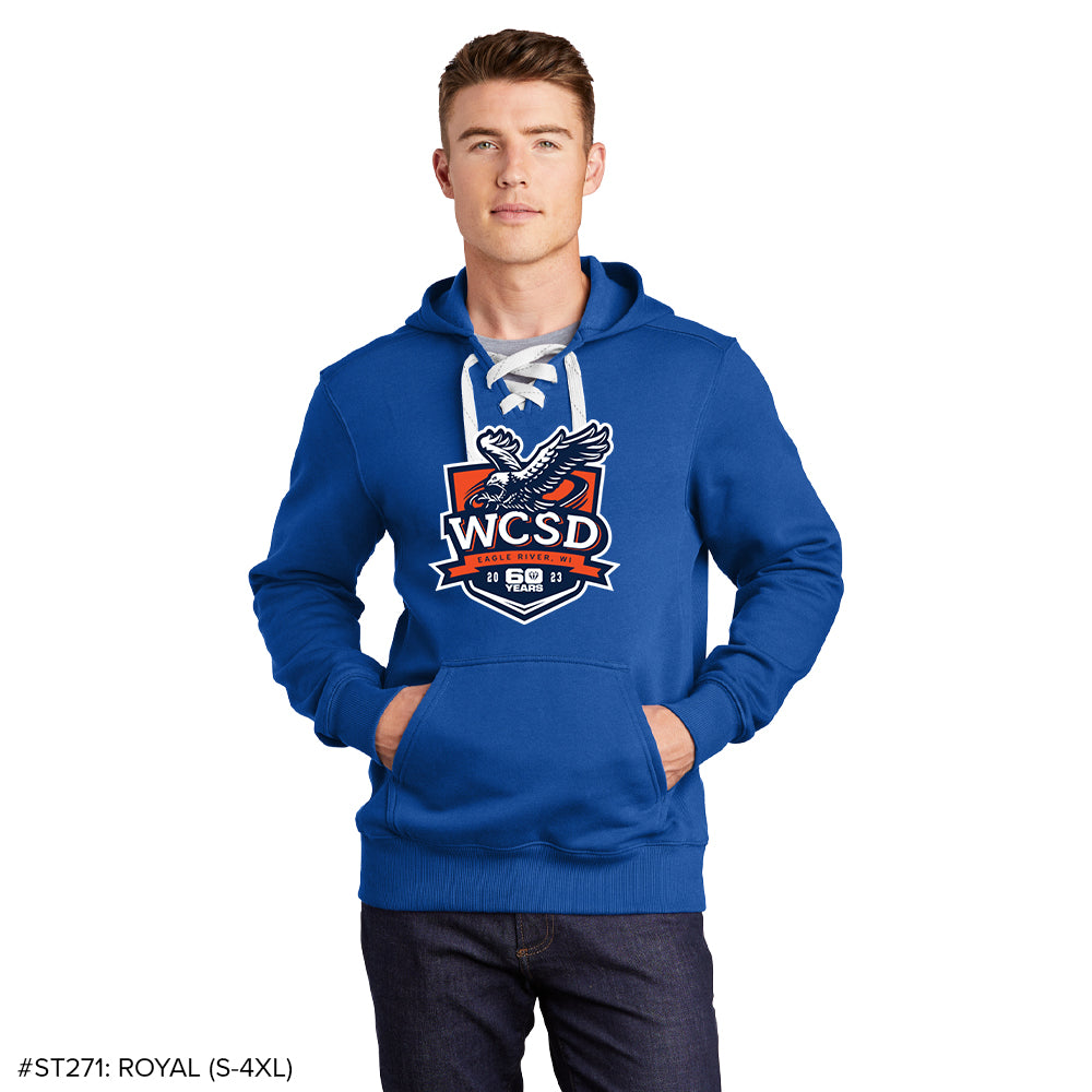 World Championship Derby Complex 60 Year Anniversary Hockey Style Hooded Sweatshirt - Royal Blue